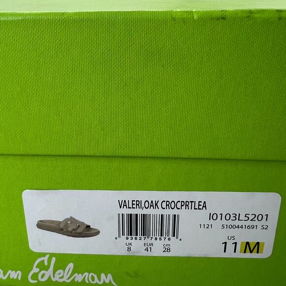 Sam Edelman Valeri Oak Croc Platform Slide Sandals I0103L5201 Women’s 11M NWB - Picture 10 of 10